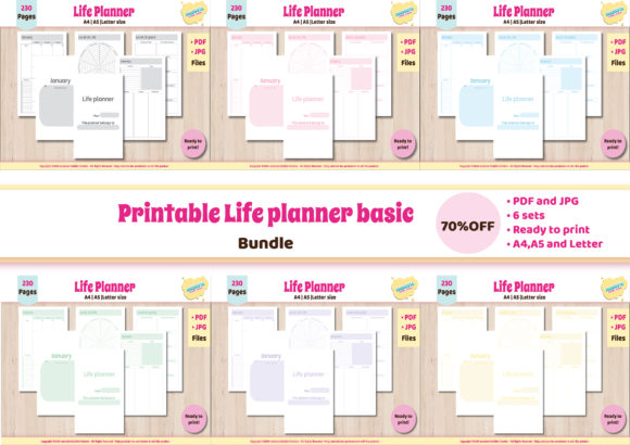 Download Printable Planner Template A5 Bundle - Printable planner template Collection