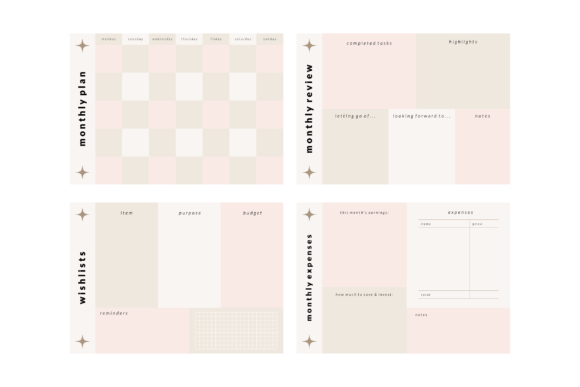 Download Pastel Printable Planner Template Set - Printable planner template Collection