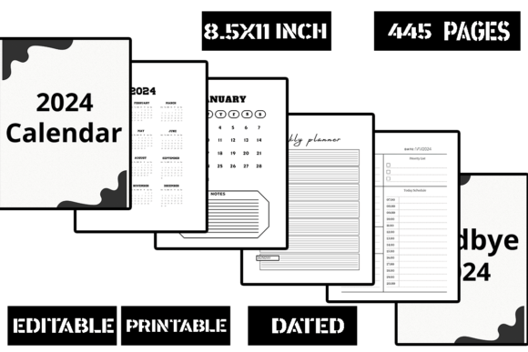 Download 2024 Simple Dated Planner Bundle - Premium Resources