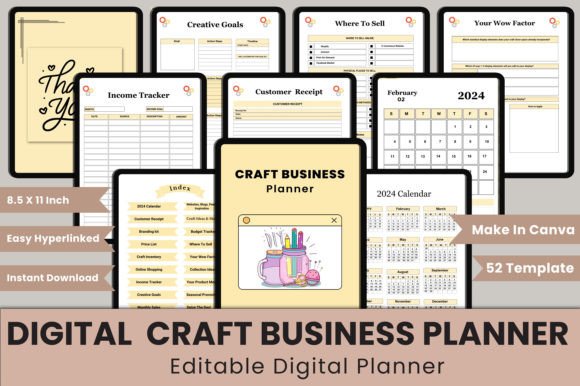 Download Digital Craft Business Planner - Craft business Collection