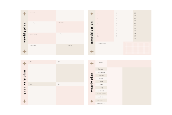 Download Pastel Printable Planner Template Set - Printable planner template Collection