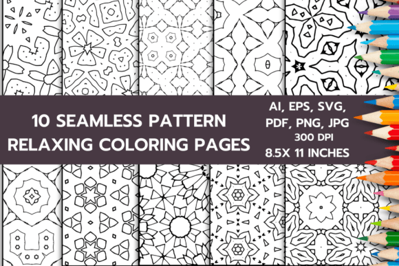 Download RELAXING PATTERN COLORING PAGES INTERIOR - Pattern Collection