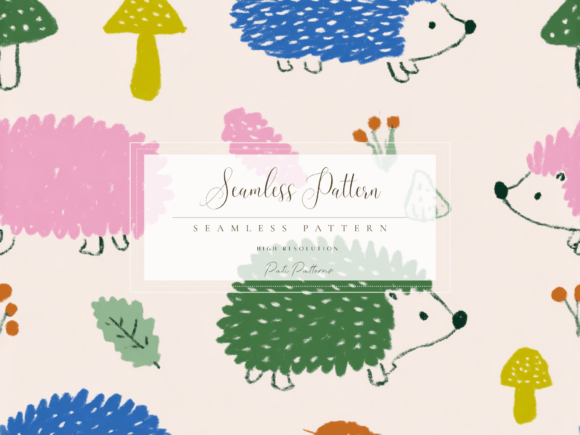 Download Whimsical Hedgehog Seamless Pattern PNG for Kids - Pattern Collection