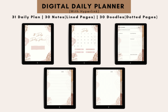 Download Daily Digital Planner, 31 Days V1 - Premium Bundle