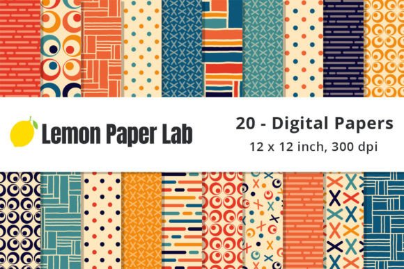 Download Retro Rainbow Digital Patterns - Pattern Collection