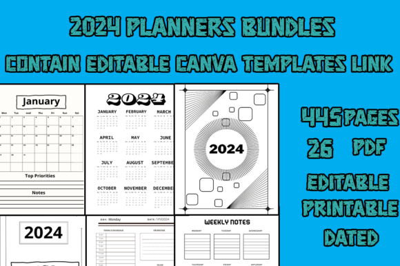 Download 2024 Dated Planners Bundle,,2024 Agenda - Premium Resources