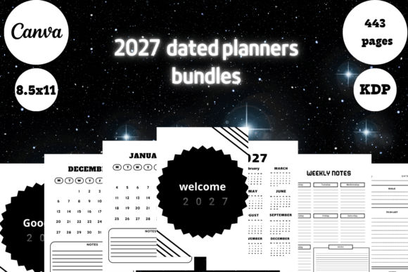 Download Best Simple 2027 Dated Planners Bundle 1 - Premium Resources
