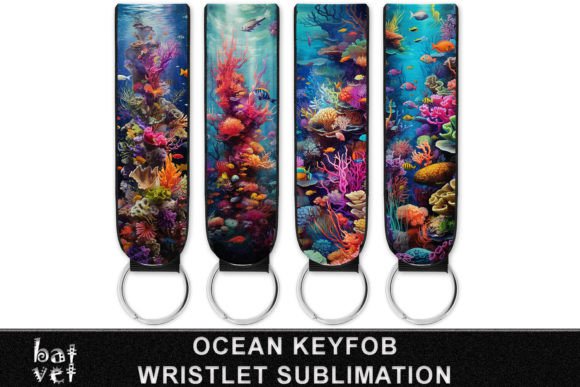 Download Coral Reef Key Fob Wristlet Bundle Print - Key Collection