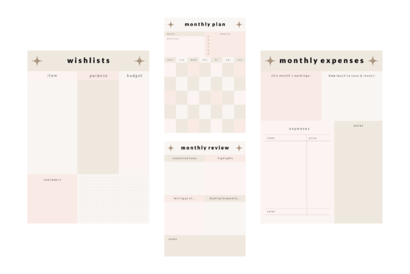 Download Pastel Printable Planner Template Set - Printable planner template Collection