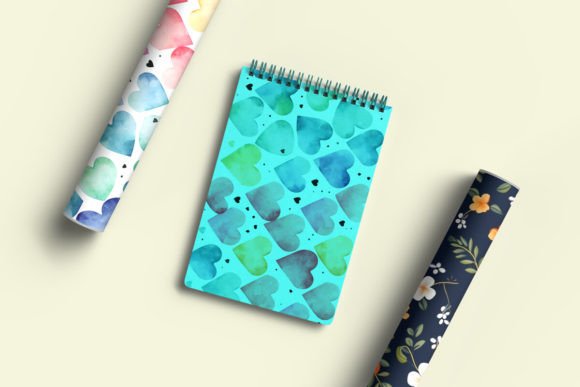 Download Pattern Mockup for Paper Roll &amp; Notebook - Pattern Collection
