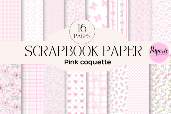 Download Pink Coquette Scrapbook Patterns - Pattern Collection
