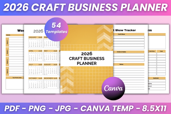 Download 2026 Craft Business Planner Kdp Interior - Craft business Collection