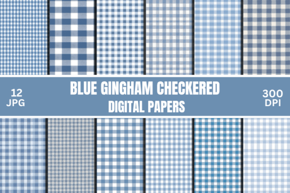 Download Blue Gingham Checkered Digital Pattern - Pattern Collection